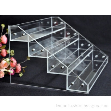 Customized clear nail polish rack cosmetic rack acrylic storage box for lipstick and other sundries